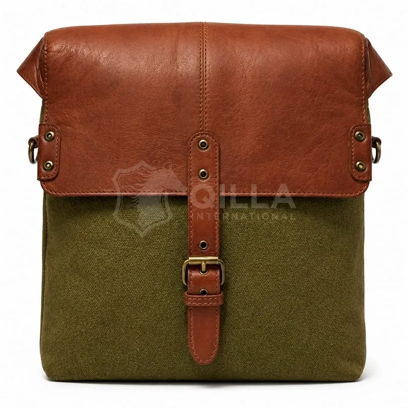Qilla International Canvas & Leather Messenger (MS 304)