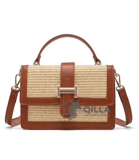 Qilla International Rattan & Leather Crossbody (PB 711)